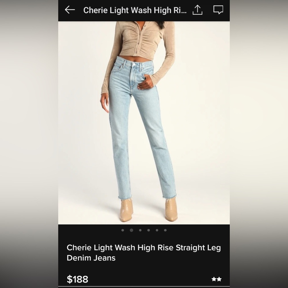 Agolde Cherie Light Wash Straight Leg Jeans size 27